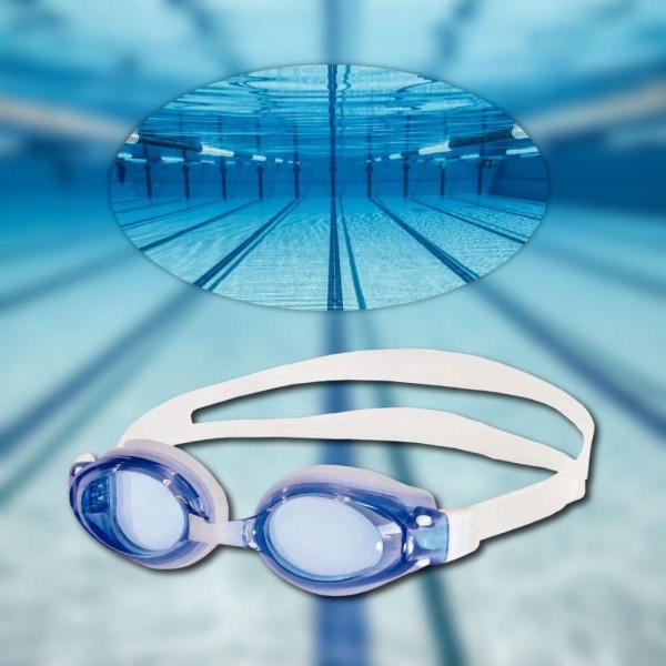 Encontraproduto.com.br - Óculos Natação Optic com Grau Lente Azul-6.0 Graus Swans