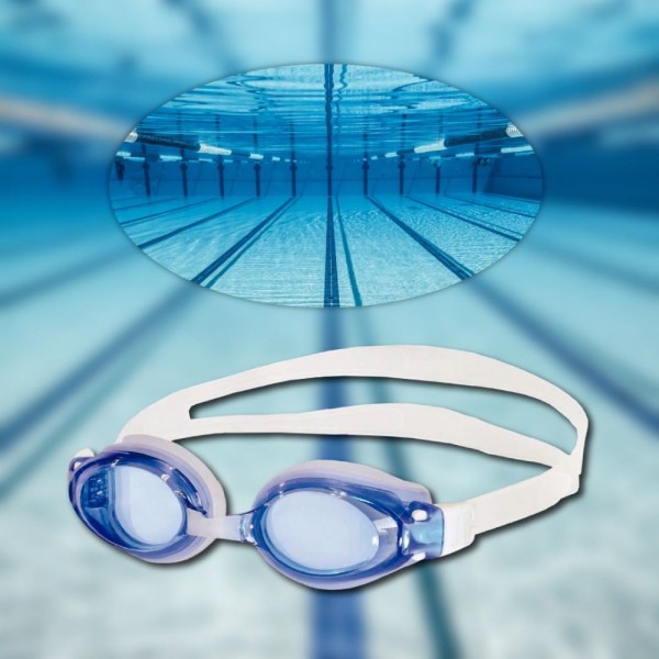 Encontraproduto.com.br - Óculos Natação Optic com Grau Lente Azul-6.0 Graus Swans
