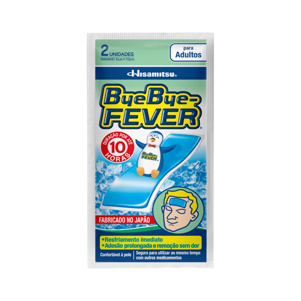 Encontraproduto.com.br - Adesivo Para Febre Bye Bye-Fever Hisamitsu 2 Unidades
