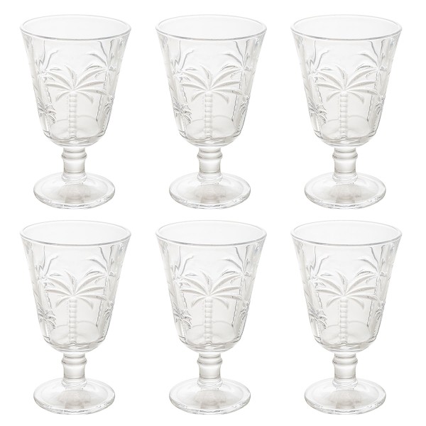 Jogo Taça Palm 6 Peças 240ml em Vidro Lyor