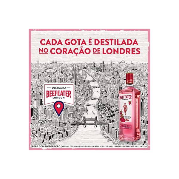 Encontraproduto.com.br - Gin Beefeater London Pink Strawberry 700ml