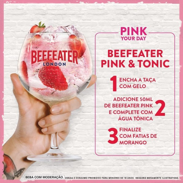 Encontraproduto.com.br - Gin Beefeater London Pink Strawberry 700ml