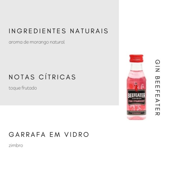 Encontraproduto.com.br - Gin Beefeater Miniatura Pink 50 Ml