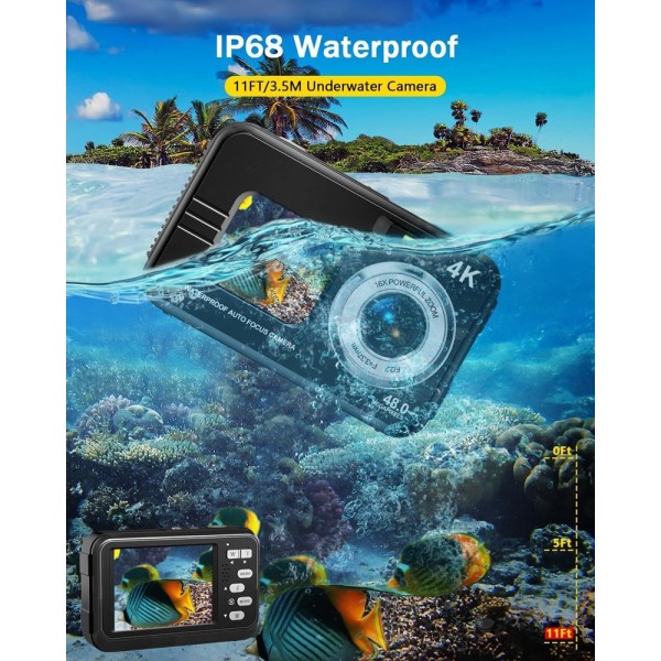 Encontraproduto.com.br - Câmera Subaquática 4K TEBNGIHNM (BI)