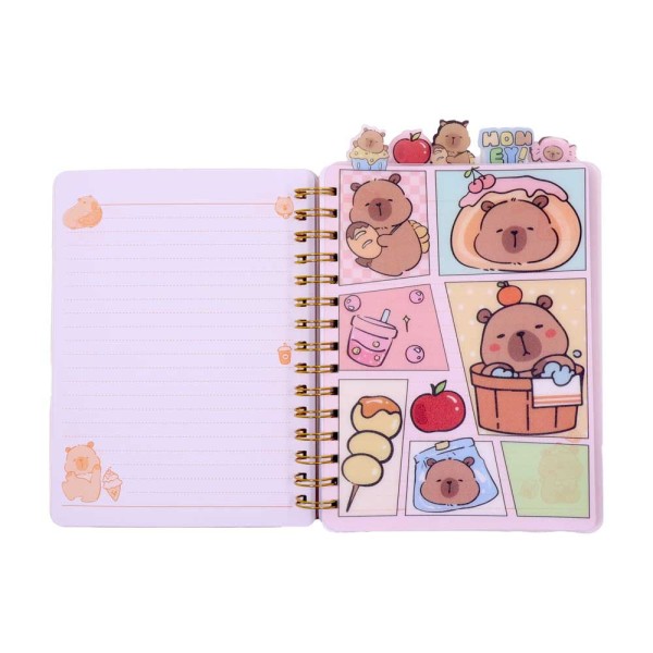 Encontraproduto.com.br - Caderno Espiral Capa Dura Capybara 21Cm Unidade