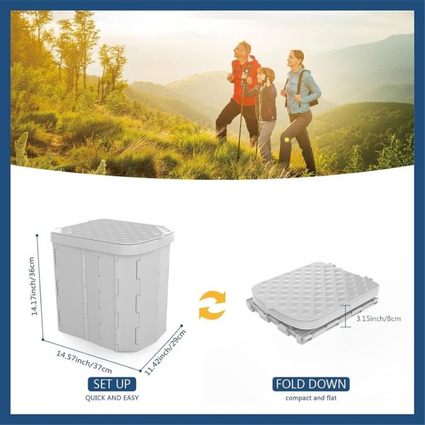 Encontraproduto.com.br - Vaso Sanitário Portátil Hapoon Com Tampa (BI)