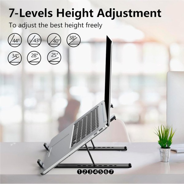 Encontraproduto.com.br - Suporte Laptop Para Mesa Riser Ajustável ABS (BI)