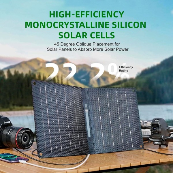 Encontraproduto.com.br - Carregador Solar Portátil Voll Cool 12W (BI)
