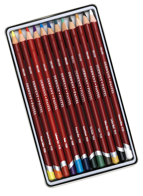 Encontraproduto.com.br - Lápis Pastel Estojo com 12 Cores Ref.32991 Derwent