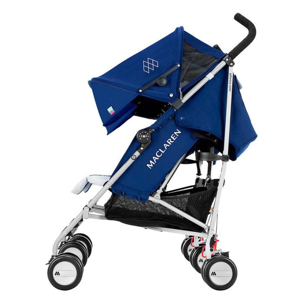 Encontraproduto.com.br - Carrinho de Bebê Passeio para Gêmeos Maclaren Suporta Crianças de Até 15Kg Twin Triumph M012022WSE Azul