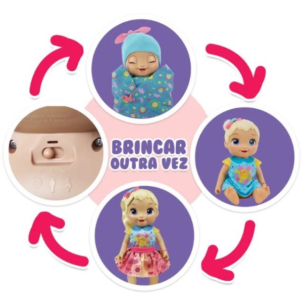 Encontraproduto.com.br - EXCLUSIVO - Boneca Baby Alive - Grows UP Feliz - Crescer - E8199 - Hasbro