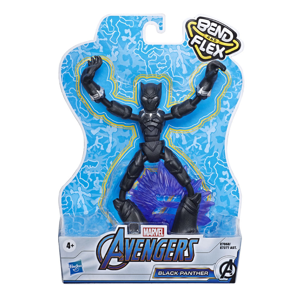 Encontraproduto.com.br - Boneco Pantera Negra Vingadores Bend and Flex - Hasbro