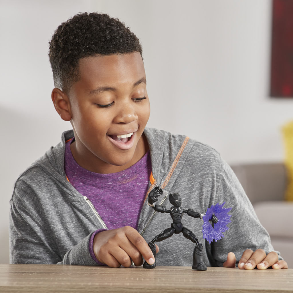 Encontraproduto.com.br - Boneco Pantera Negra Vingadores Bend and Flex - Hasbro
