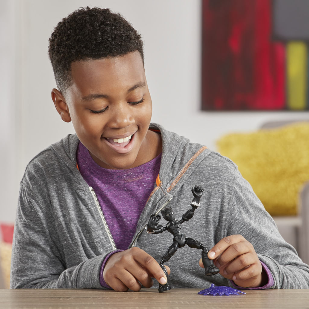 Encontraproduto.com.br - Boneco Pantera Negra Vingadores Bend and Flex - Hasbro