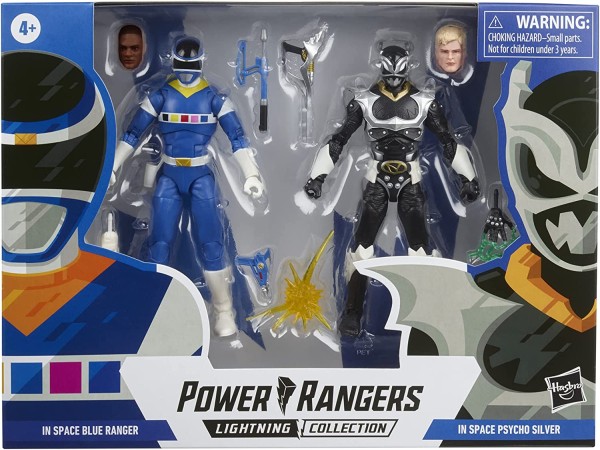 Encontraproduto.com.br - Bonecos Power Rangers Lightning Collection - Blue Ranger vs Psycho Silver HASBRO