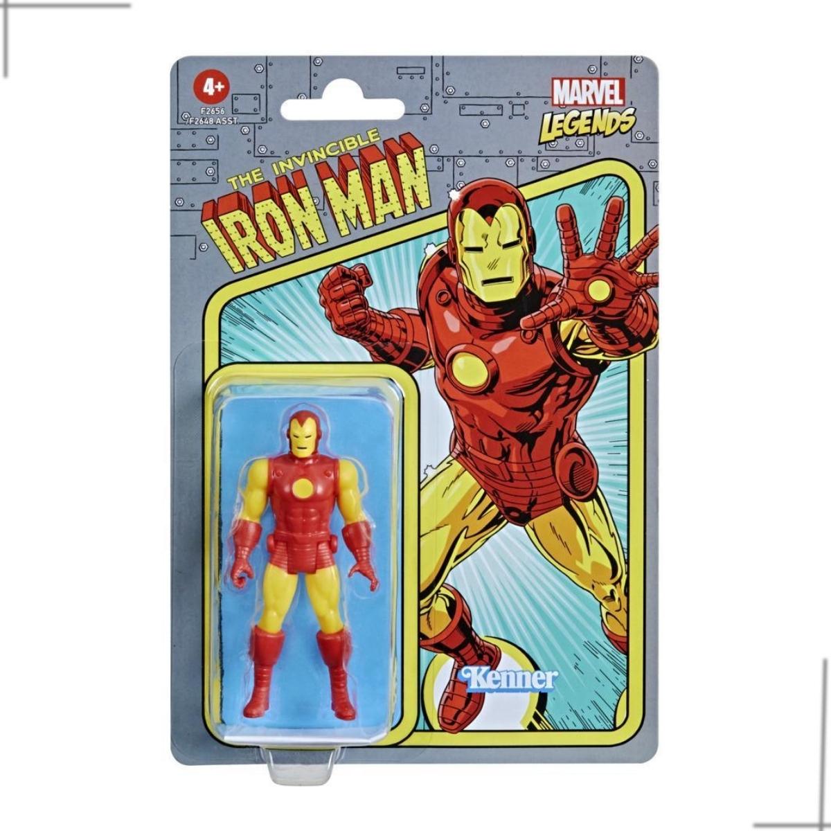 Encontraproduto.com.br - Boneco Articulado - Disney - Marvel Legends Retro - Homem de Ferro - 9,5 cm - Hasbro