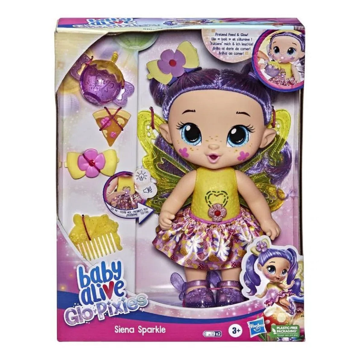 Boneca Glo Pixies Siena Sparkle Baby Alive F2593