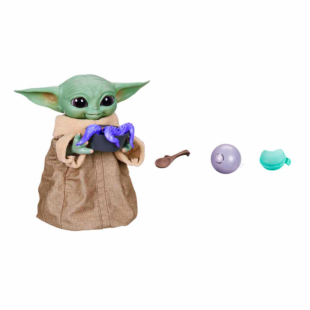 Star Wars - Boneco Galactin Snackin Grogu - Sons e Movimentos - Hasbro