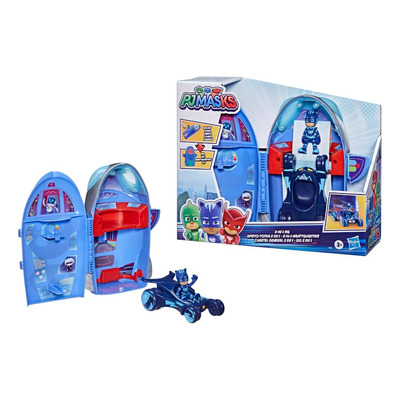 Veículo e Mini Boneco - PJ Masks - Quartel-General e Foguete - Hasbro