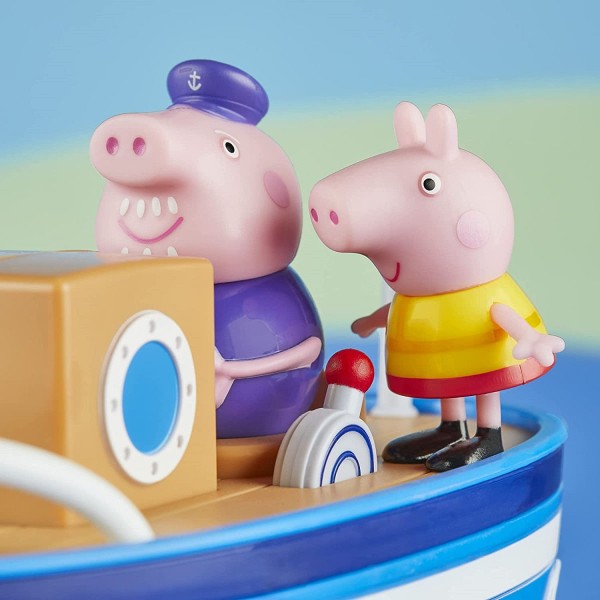 Encontraproduto.com.br - Barquinho do Vovô Pig - Peppa Pig - Veículo com Figura Peppa Pig Peppa’s Adventures - Hasbro