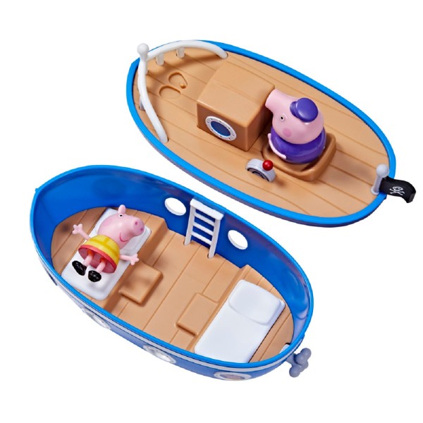 Encontraproduto.com.br - Barquinho do Vovô Pig - Peppa Pig - Veículo com Figura Peppa Pig Peppa’s Adventures - Hasbro