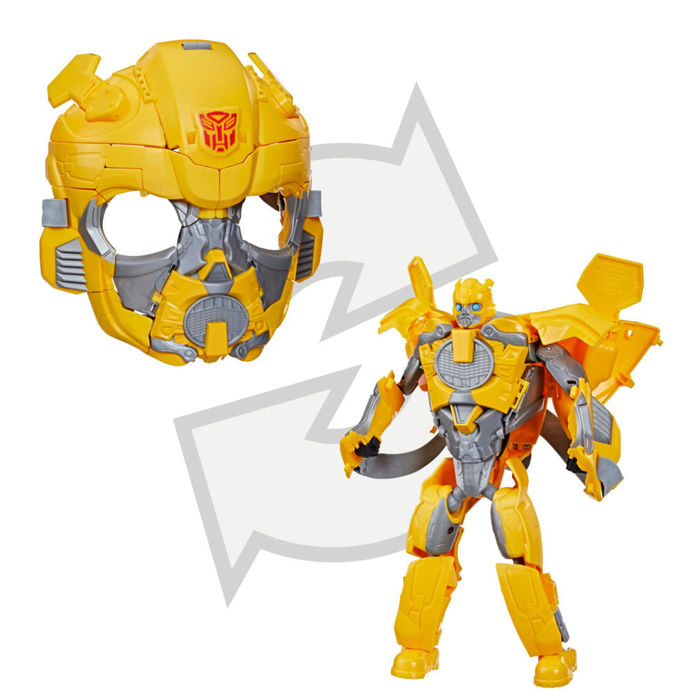 Encontraproduto.com.br - Exclusivo - Máscara - Transformers - 2 Em 1 - Bumblebee - TRF 7 -  Hasbro