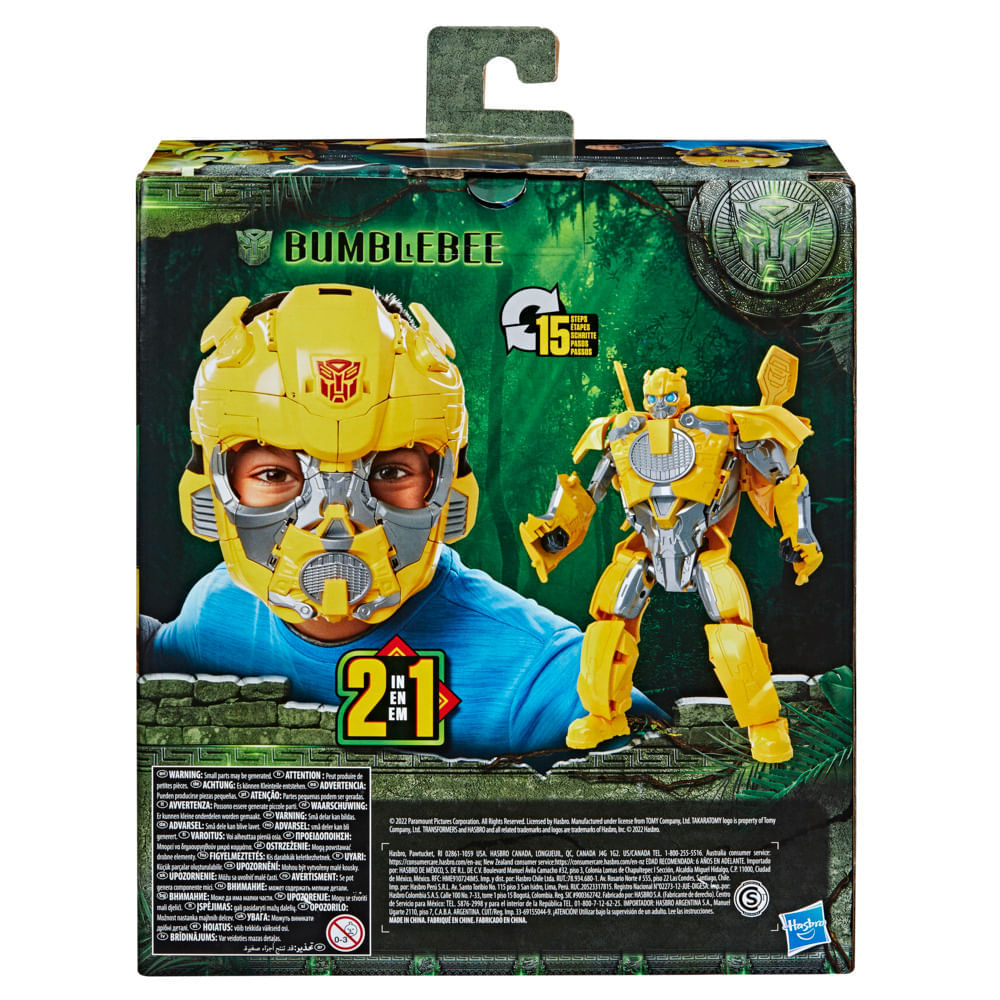 Encontraproduto.com.br - Exclusivo - Máscara - Transformers - 2 Em 1 - Bumblebee - TRF 7 -  Hasbro