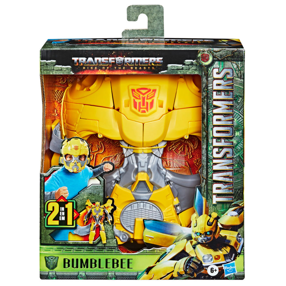 Encontraproduto.com.br - Exclusivo - Máscara - Transformers - 2 Em 1 - Bumblebee - TRF 7 -  Hasbro