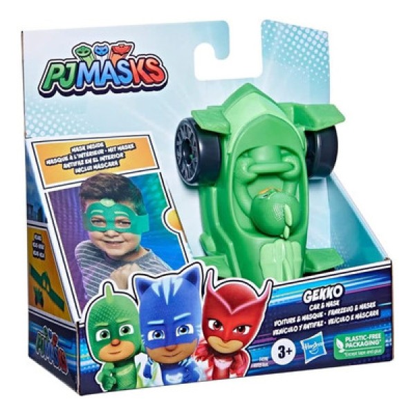 Encontraproduto.com.br - Mini Veículo com Figura e Acessório - PJ Masks - Lagartixomóvel e Máscara - Lagartixo - Hasbro