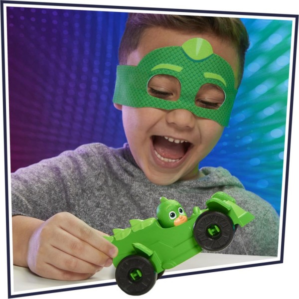 Encontraproduto.com.br - Mini Veículo com Figura e Acessório - PJ Masks - Lagartixomóvel e Máscara - Lagartixo - Hasbro