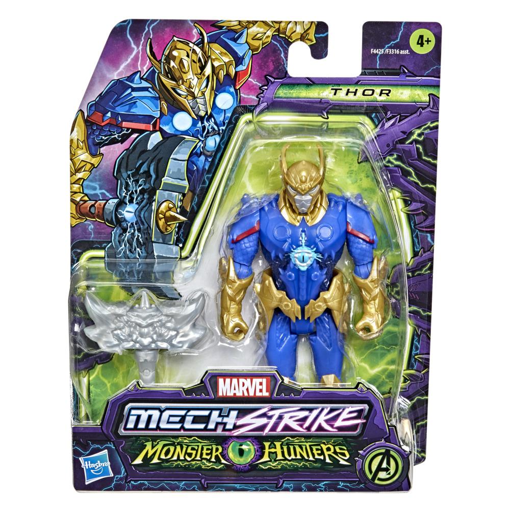 Encontraproduto.com.br - Boneco Articulado - Marvel - Mech Strike - Thor - Monster Hunters - 15 cm - Hasbro