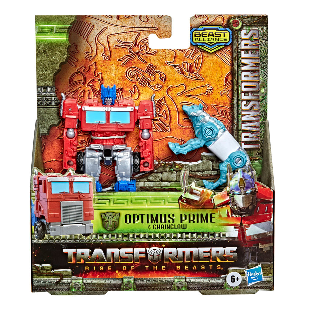 Encontraproduto.com.br - Conjunto de Figuras - Transformers - Rise of the Beasts - Optimus Prime e Chainclaw - Hasbro