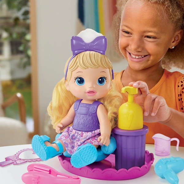 Encontraproduto.com.br - Boneca Baby Alive Hasbro Sudsy Styling Loira F5112