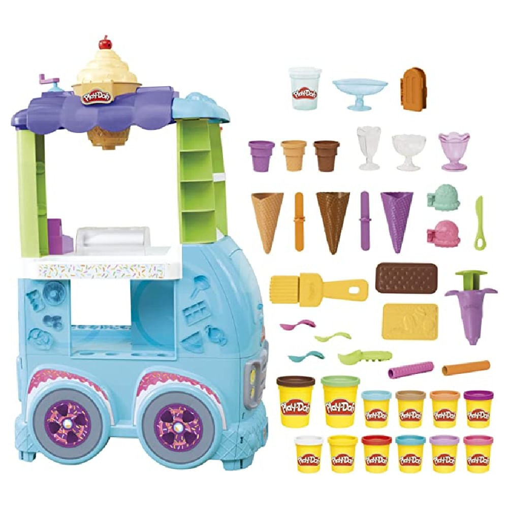 Encontraproduto.com.br - Play-Doh Conjunto Caminhão de Sorvete com Som - Hasbro