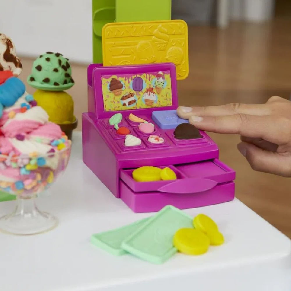Encontraproduto.com.br - Play-Doh Conjunto Caminhão de Sorvete com Som - Hasbro