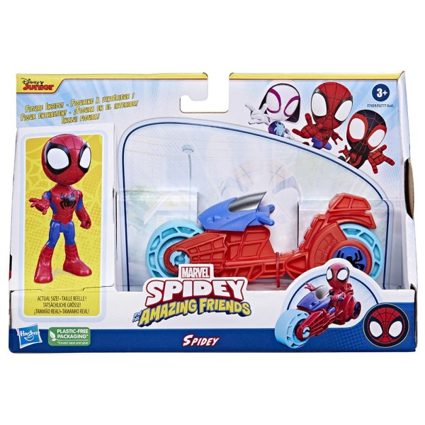 Encontraproduto.com.br - Mini Boneco - Homem Aranha com moto - Marvel - Hasbro