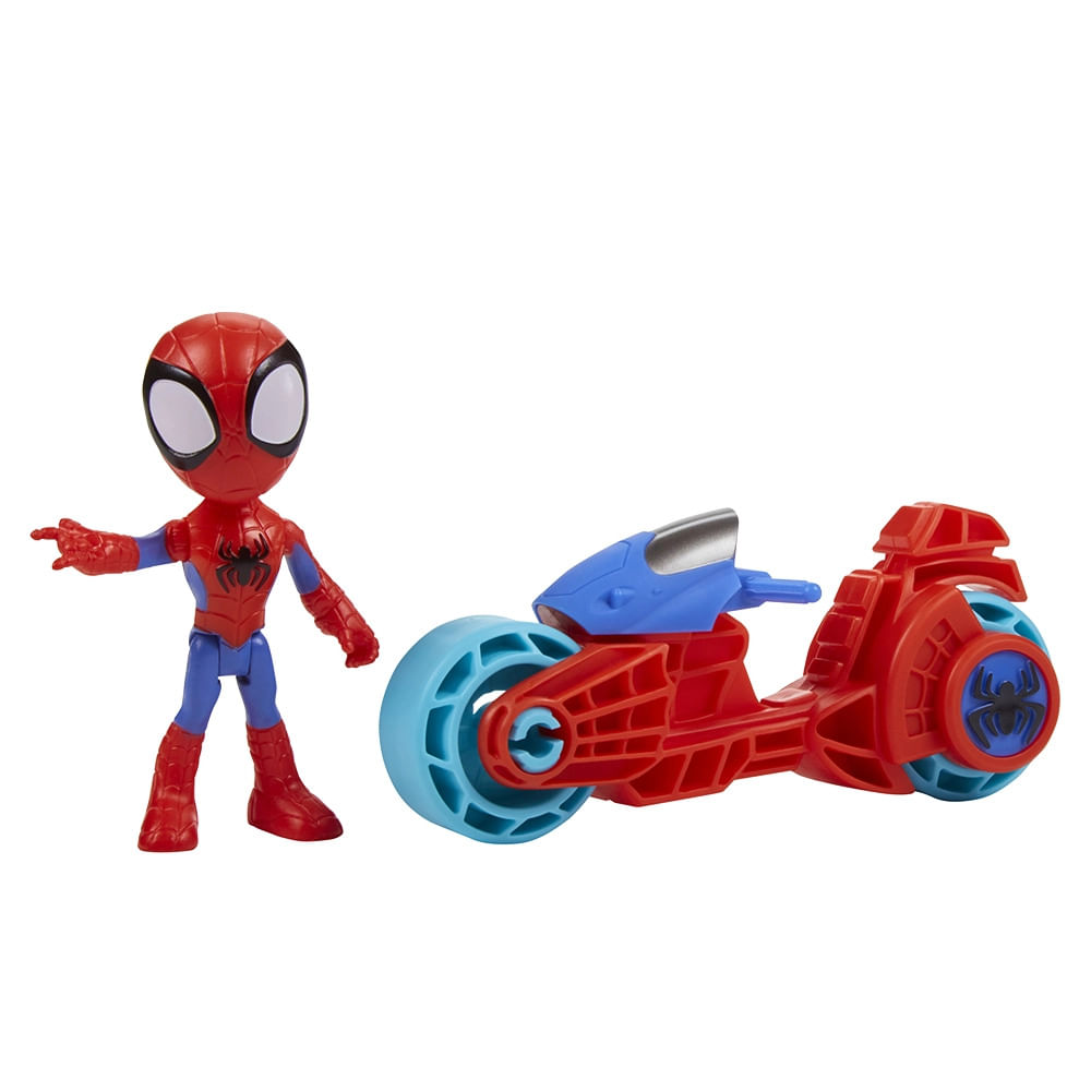 Encontraproduto.com.br - Mini Boneco - Homem Aranha com moto - Marvel - Hasbro