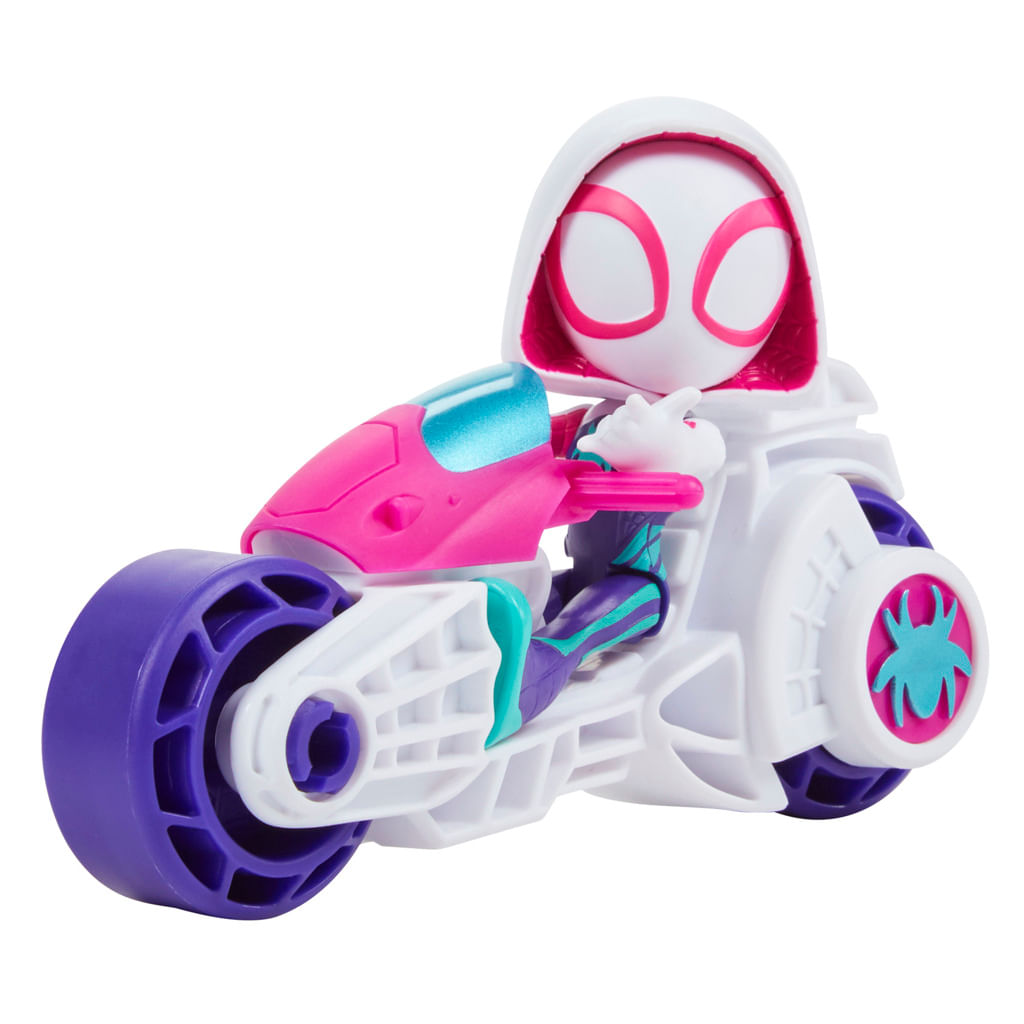 Encontraproduto.com.br - Mini Boneco - Homem Aranha com moto -  Ghost Spider - Marvel - Hasbro