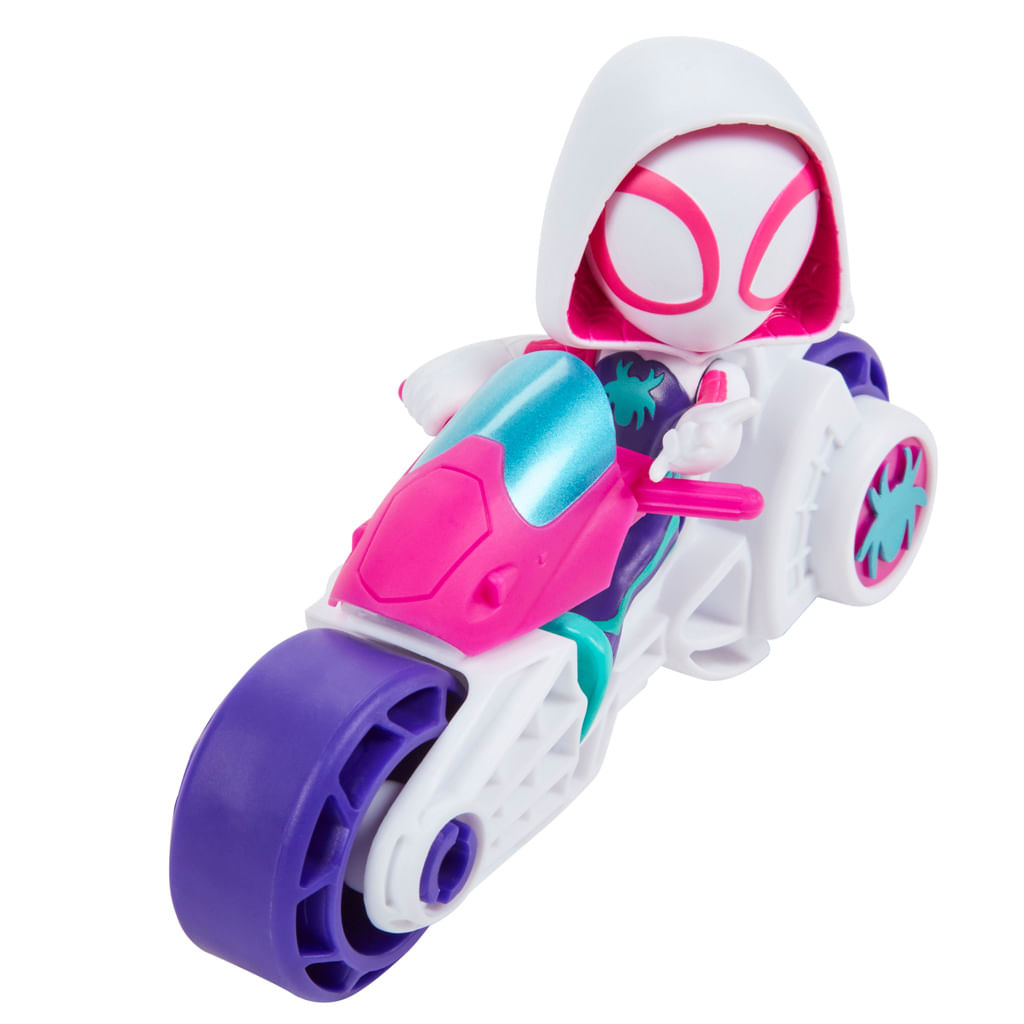 Encontraproduto.com.br - Mini Boneco - Homem Aranha com moto -  Ghost Spider - Marvel - Hasbro