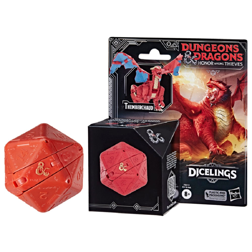 Encontraproduto.com.br - Figura Dado - Caverna do Dragão Filme - Dragão Vermelho Themberchaud - Hasbro