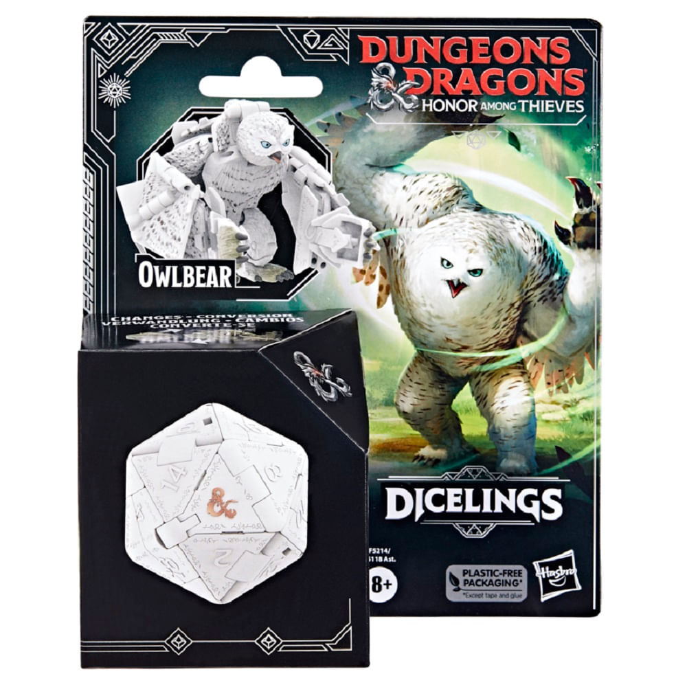 Encontraproduto.com.br - Figura de Ação - Dado D20 - Dungeons E Dragons Honra Entre Dragões - Urso Coruja Branco - Hasbro