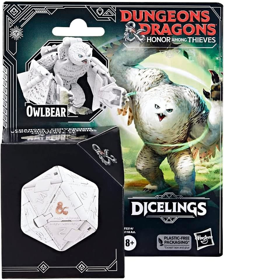 Encontraproduto.com.br - Figura de Ação - Dado D20 - Dungeons E Dragons Honra Entre Dragões - Urso Coruja Branco - Hasbro