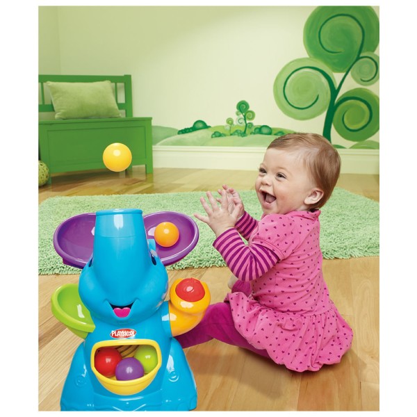 Encontraproduto.com.br - Poppin Park Elefante Playskool Bolinhas Voadoras - Hasbro