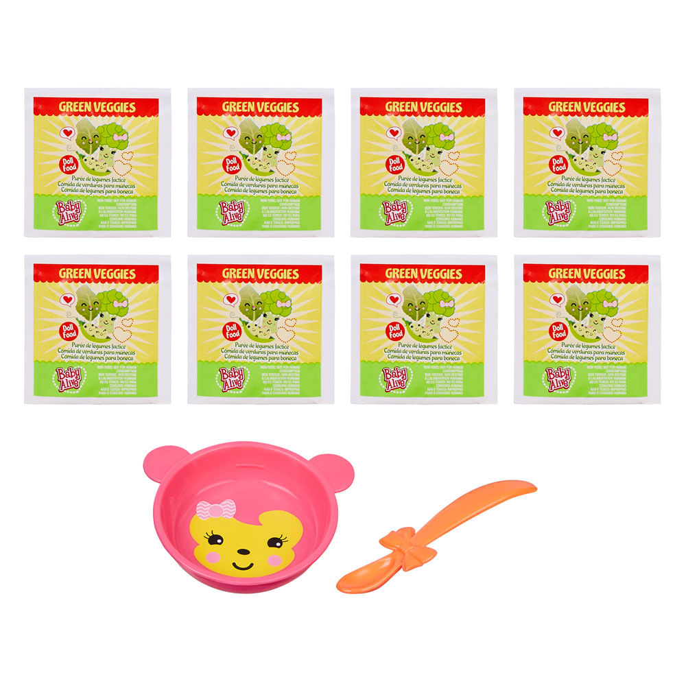 Encontraproduto.com.br - Acessórios Baby Alive - Refil de Comidinha com 8 - Hasbro