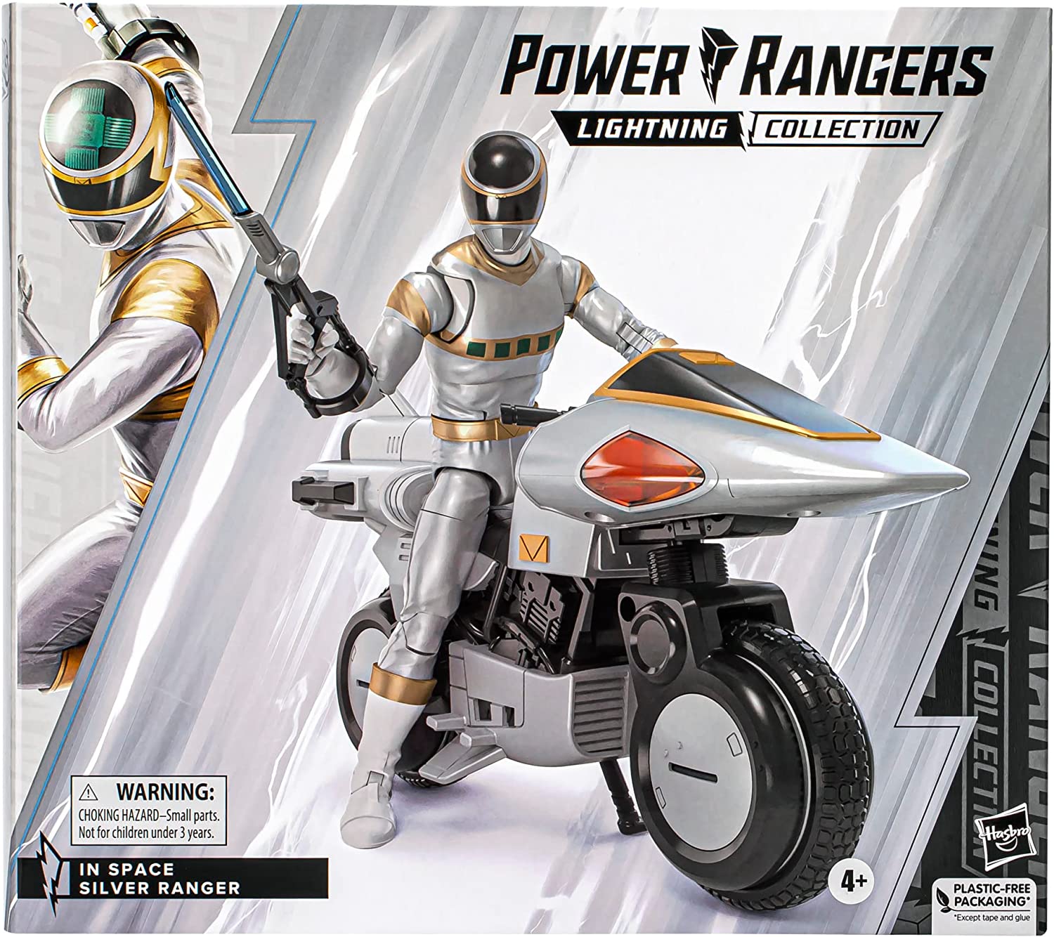 Encontraproduto.com.br - Boneco Articulado - Power Rangers - Lightning Collection - Ranger Prateado - Hasbro