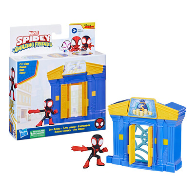 Encontraproduto.com.br - Playset e Mini Figura - Marvel - Spidey e Seus Amigos Espetaculares na Cidade - Sortido - Hasbro
