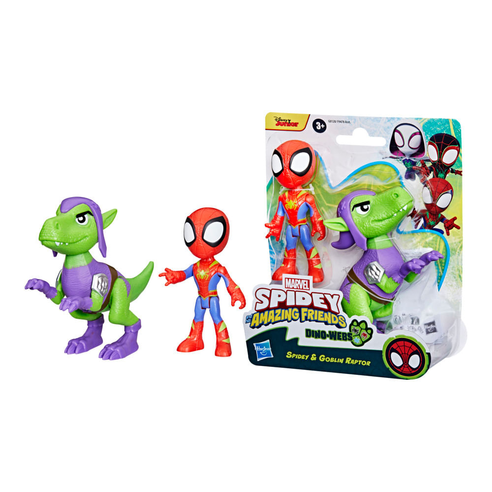 Encontraproduto.com.br - Figura Hero Dino Webs Spidey - Hasbro