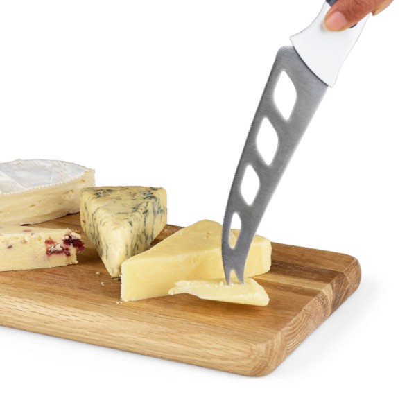 Encontraproduto.com.br - Faca para queijo em inox Zyliss 12cm azul escuro