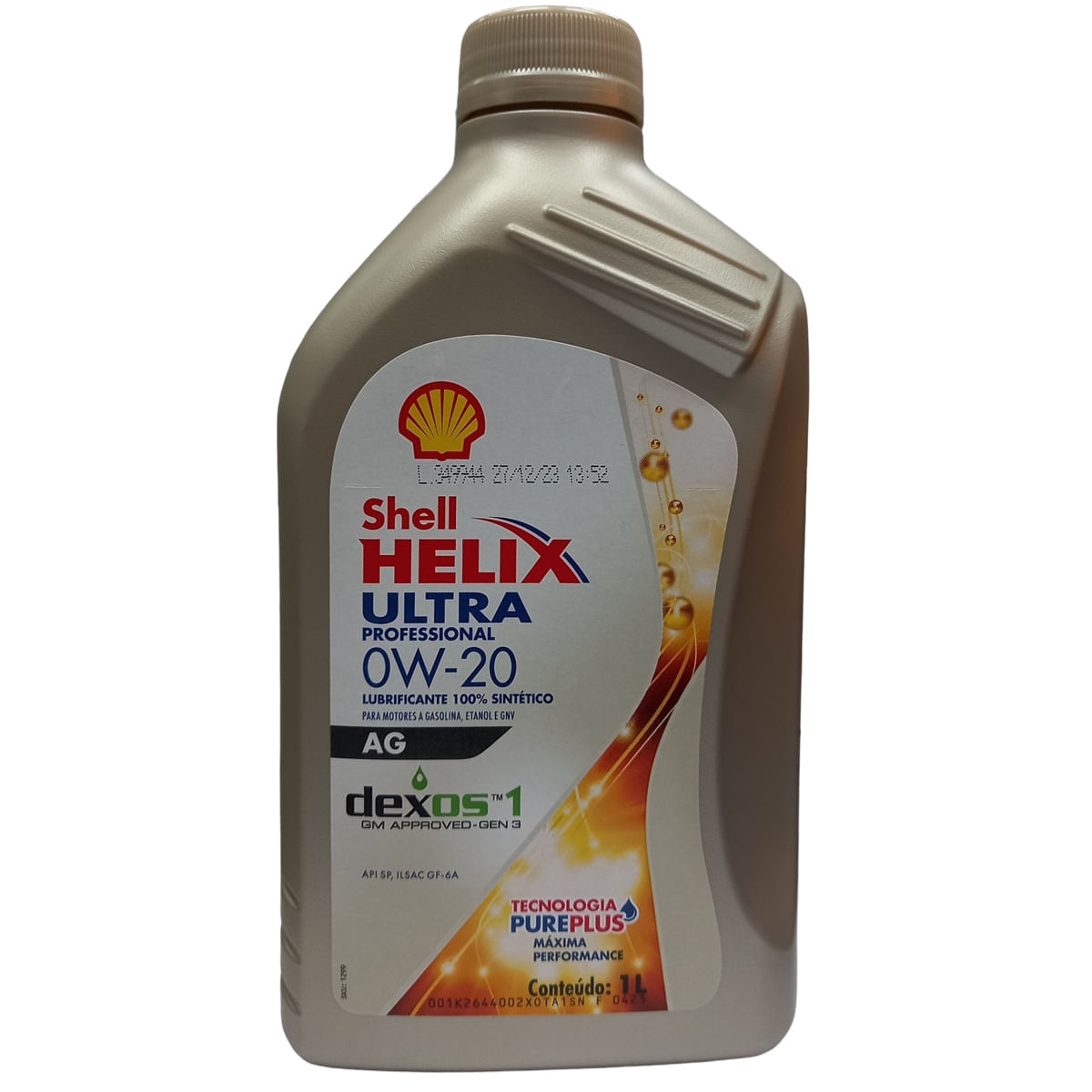 Óleo Lubrificante do Motor Shell Helix Professional 0W20 AG 100% Sintético dexos 1 Gen 3  - 1L