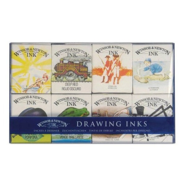 Encontraproduto.com.br - Tinta Desenho 14ml 8 Unidades Winsor & Newton - 1090094